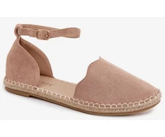 Moteriškos espadrilės iš zomšos imitacijos Vinceza, smėlio spalvos