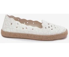 Moteriškos espadrilės Merivelle su gėlių raštu, baltos