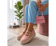 Moteriškos espadrilės su platforma Marcelle — rožinės