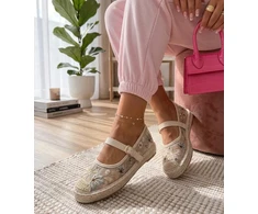 Moteriškos espadrilės su siuvinėtomis gėlėmis Lucille