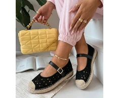 Moteriškos juodos espadrilės ant platformos Paulette