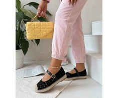 Moteriškos juodos espadrilės ant platformos Paulette