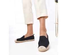 Moteriškos juodos espadrilės su platforma Luna
