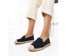 Moteriškos juodos espadrilės su platforma Luna