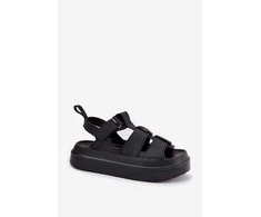 Moteriškos juodos platforminės basutės su lipdukais Step in Style