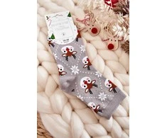 Moteriškos kalėdinės kojinės Shiny Reindeer Pilkas