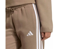 Moteriškos kelnės adidas Essentials 3-Stripes Fleece Slim, smėlio spalvos