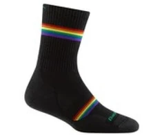 Moteriškos kojinės Darn Tough Prism Micro Crew Lightweight su paminkštinimu, juodos