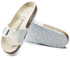 Moteriškos šlepetės Birkenstock Madrid Birko-Flor, baltos