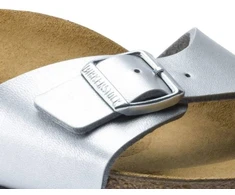 Moteriškos šlepetės Birkenstock Madrid Birko-Flor, sidabro spalvos