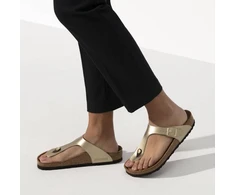 Moteriškos šlepetės per pirštą Birkenstock Gizeh, aukso