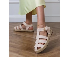 Moteriškos smėlio spalvos uždaros espadrilės Kleona