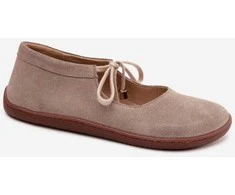 Moteriškos zomšinės barefoot balerinos Zazoo 021 Cappuccino
