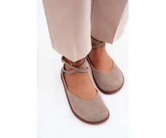 Moteriškos zomšinės barefoot balerinos Zazoo 320, cappuccino