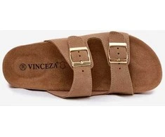 Moteriškos zomšinės platforminės šlepetės Vinceza, smėlio spalvos