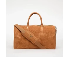Moterų Air Jordan Jam zomšinis monogramos krepšys-duffel, konjako spalvos – MA9205-X6X