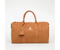 Moterų Air Jordan Jam zomšinis monogramos krepšys-duffel, konjako spalvos – MA9205-X6X
