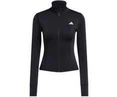 Moterų džemperis su užtrauktuku adidas Optime Essentials, juodas, JM9185