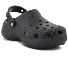 Moterų klumpės CROCS CLASSIC PLATFORM GLITTER CLOG W, juodos, 207241-001