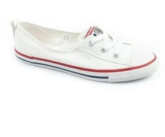 Moterų laisvalaikio bateliai Converse Chuck Taylor All Star Ballet Lace balti