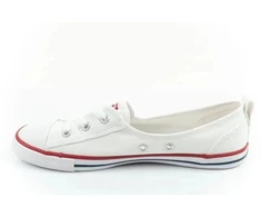 Moterų laisvalaikio bateliai Converse Chuck Taylor All Star Ballet Lace balti