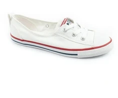 Moterų laisvalaikio bateliai Converse Chuck Taylor All Star Ballet Lace balti