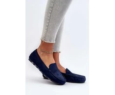 Moterų Navy Suede Moccasins Ranica
