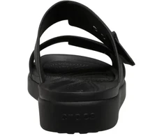 Moterų šlepetės per pirštą Crocs Brooklyn Buckle Low, juodos spalvos 211215 001