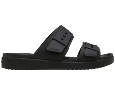 Moterų šlepetės per pirštą Crocs Brooklyn Buckle Low, juodos spalvos 211215 001