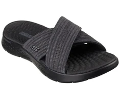 Moterų šlepetės Skechers GO WALK FLEX SANDAL IMPRESSED 141420 BKGY