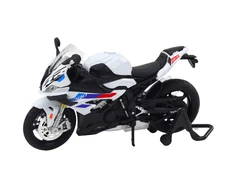 Lean Toys SPORTINIS MOTOCIKLAS METALINIS BALTYAS S1000 1:12