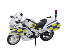 Lean Toys POLICIJOS MOTOCIKLAS IŠ METALO SU ŠVIESOMIS IR GARSU 1:12