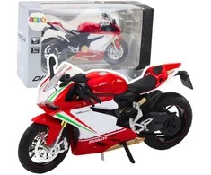 Lean Toys Raudonas Metalinis Sportinis Motociklas su Šviesomis ir Garsais 1:12