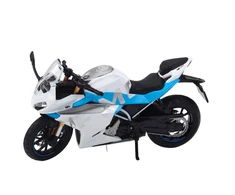 Lean Toys SPORTINIS MOTOCIKLAS IŠ METALO – BALTAI MĖLYNAS 1:12