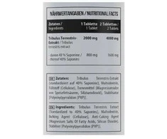 MST Maisto papildas Tribulus 2000mg 120 Tablečių
