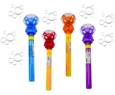 Lean Toys Muilo burbulų lazdelė su kosmonauto rankena ir šviesomis