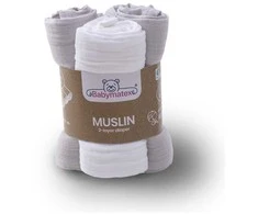 Rankšluostis EgaKids Muslino vystyklai MATEX 70x80 3 vnt, smėlio sp.