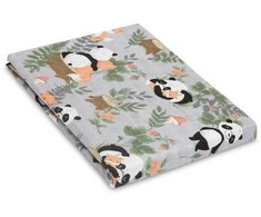 Rankšluostis Muslino vystyklas Sensillo 120x120, Panda ir Lapė, 1vnt
