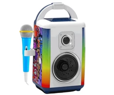 Lean Toys Garsiakalbio rinkinys su mikrofonu ir LED