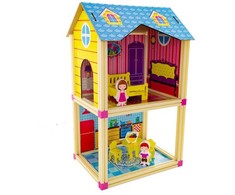 Eurobaby Zabawki Nedidelis lėlių namelis EUROBABY TOYS 31x26x52 cm mėlynas