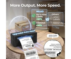 Nelko termo spausdintuvas etiketėms, Bluetooth, USB, 150 mm/s, 203 DPI, 4x6 colių, PL70E-BT