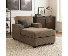 NEO smėlio spalvos apmušta moderni sofa-lovos fotelis