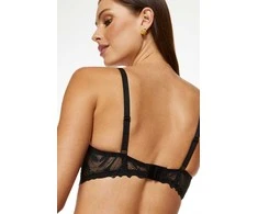 Nėriniuota juoda push-up“ liemenėlė Eclipse“
