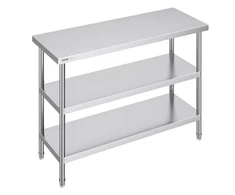 VEVOR Nerūdijančio plieno virtuvinis stalas 45x121 cm