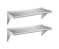 Nerūdijančio plieno lentynos VEVOR JC-DWS-1236-418, 305 x 914 mm, 2 vnt.
