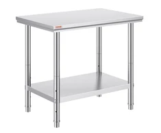 VEVOR Nerūdijančio plieno darbastalis 60x90x80 cm