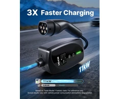 VEVOR Nešiojamas 11 kW EV įkroviklis su 8 m kabeliu