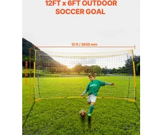 VEVOR 12x6 pėdų nešiojamas futbolo vartas vaikams