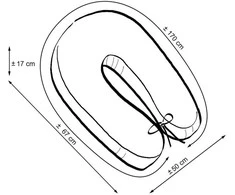 Nėštumo pagalvė ilga su nuimamu užvalkalu – komfortui ir atramai laukimo metu.