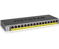 Ausinės NETGEAR GS116PP-100EUS 16 prievadų „Gigabit Unmanaged“ komutatorius, 183W PoE (PoE+: 16 prievadų)